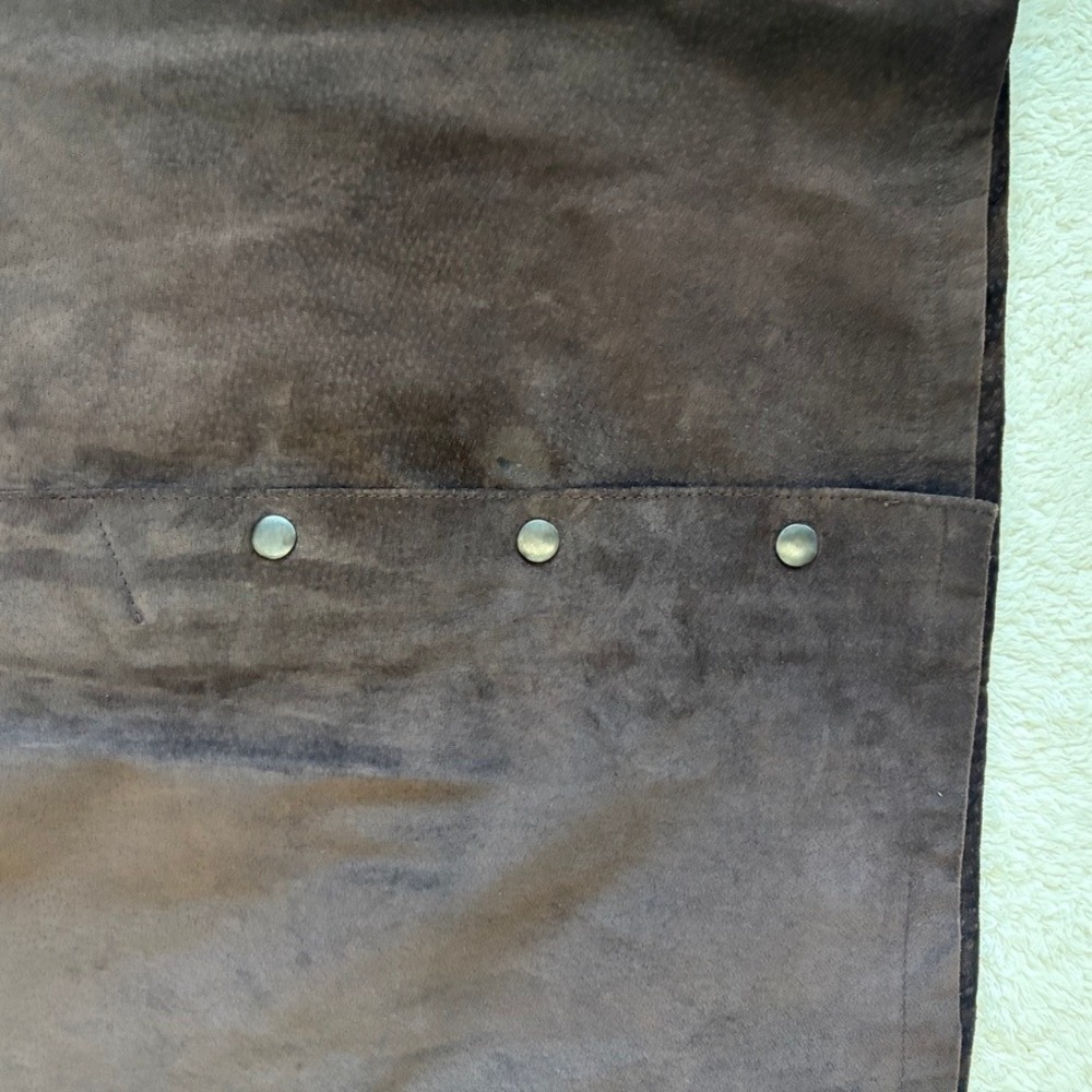 Vtg Bushwhacker Suede High Waist Pencil Skirt Western Wear Chocolate Brown Sz 4 - Picture 9 of 12